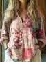 Vintage Floral Print Blouse