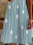 Women's Striped Spring Print Casual Short Sleeve V-Neck Dress