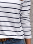 Women's Striped Casual Printed Round Neck Long Sleeve T-Shirt