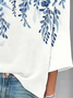 Women's Floral Spring Print V-Neck T-Shirt