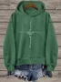 Women's Jesus Loves You Faith  Printed Hooded Sweatshirt