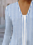 Women's Spring Striped Print Shawl Cardigan