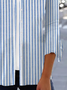 Women's Spring Striped Print Shawl Cardigan