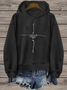 Women's Jesus Loves You Faith  Printed Hooded Sweatshirt