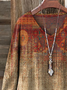 Women's Spring Floral Print Round Neck Casual Long Sleeve T-Shirt