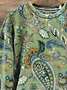 Women's Floral Spring Print Casual Long Sleeve Sweatshirt