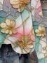 Women's Floral Spring Print Casual Long Sleeve Sweatshirt