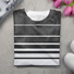 Women's Striped Print Casual Round Neck Long Sleeve T-Shirt