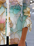 Women's Floral Print Casual Button-Down Long Sleeve Cardigan