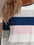 Women's Striped Print Casual Round Neck Long Sleeve T-Shirt