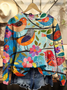 Women's Vintage Art Bird Floral Print Sweatshirt