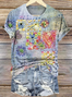 Regular Fit Crew Neck Casual Cotton T-Shirt
