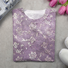 Women's Long Sleeve T-shirt Spring/Fall Purple Floral Printing Jersey Crew Neck Daily Going Out Casual Top