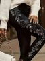Women's Floral Spring Print Casual Leggings