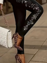 Women's Floral Spring Print Casual Leggings