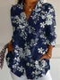 Floral long-sleeved shirt