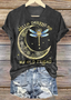 Geometric Regular Fit Cotton Casual T-Shirt