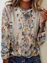 Casual Crew Neck Floral Loose T-Shirt