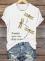Crew Neck Animal Casual T-Shirt