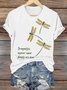 Crew Neck Animal Casual T-Shirt