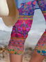Women's Floral Spring Print Casual Leggings