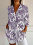 Vintage Shirt Collar Loose Floral Shirt