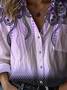 Paisley Loose Vintage Shirt Collar Shirt