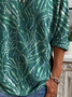 Women's Floral Spring Print Casual V-Neck Long Sleeve T-Shirt