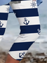 Women's Anchor Stripe Print Casual Leggings