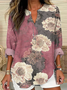 Simple Cotton-Blend Floral Shirt