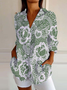 Vintage Shirt Collar Loose Floral Shirt