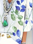 Women's Floral Spring V-Neck Printed Casual Blouse