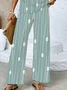 Women's Striped Printed CasualVest And Trousers Two-Piece Suit