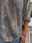 Women's Floral Spring V-Neck Print Casual Long Sleeve T-Shirt
