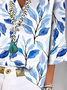 Women's Floral Spring V-Neck Printed Casual Blouse