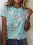 Casual Crew Neck Cotton T-Shirt
