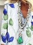 Women's Floral Spring V-Neck Printed Casual Blouse