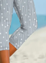 Women's Striped Print Casual Fashion Leggings