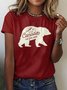 Crew Neck Regular Fit Animal Casual T-Shirt