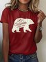 Crew Neck Regular Fit Animal Casual T-Shirt