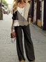 Women's Geometric Spring Print Casual Tops and Pants Two-piece Set