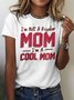 Text Letters Casual Regular Fit Cotton T-Shirt