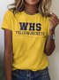 Casual Text Letters Crew Neck Regular Fit T-Shirt