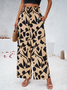Women's  H-Line Baggy Pants Daily Going Out Pants Navyblue Casual Printing Floral Spring/Fall Pants