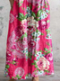 Women's Floral Spring Print Casual V-Neck Long Sleeve Dress