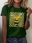 Casual Geometric Crew Neck T-Shirt
