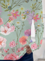 Women's Floral Spring Print Casual Round Neck Long Sleeve T-Shirt