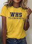 Casual Text Letters Crew Neck Regular Fit T-Shirt