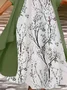 Women's Vintage Floral Print Casual Print Two-Piece Dress