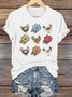 Casual Crew Neck Animal T-Shirt